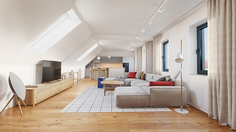 Moravanská, Brno - Brno-město | Sale, Apartment, One-bedroom (2+kk), 97 m²